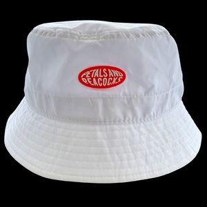 white bucket hat